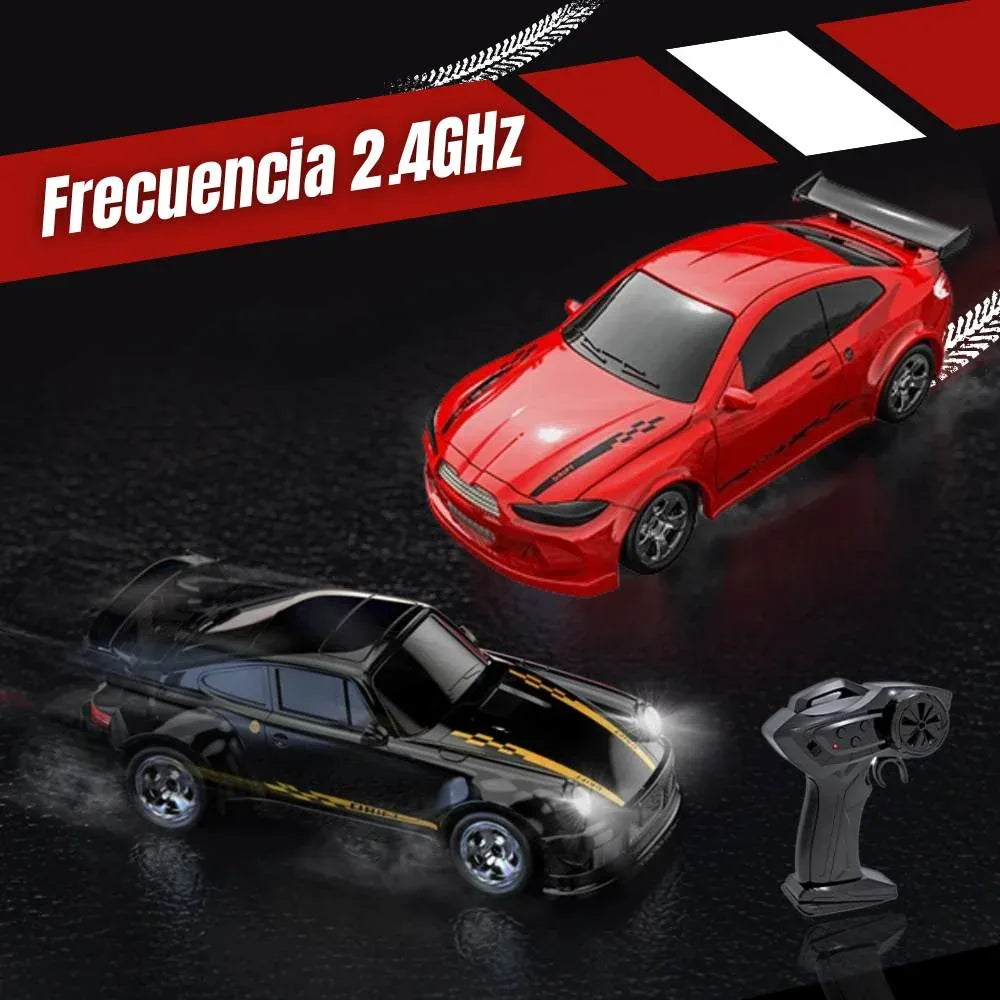 Mini coche RC drift, mando 2.4GHz de control estable