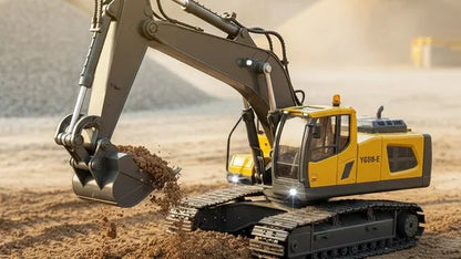Excavadora rc cuchara tierra detalle