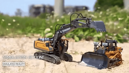 Excavadora y bulldozer rc comparativa