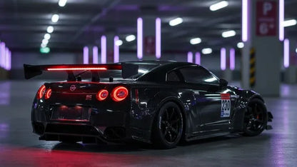 Gt3 racing negro garaje neon