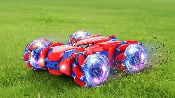 Spiderman rc cesped luces ruedas