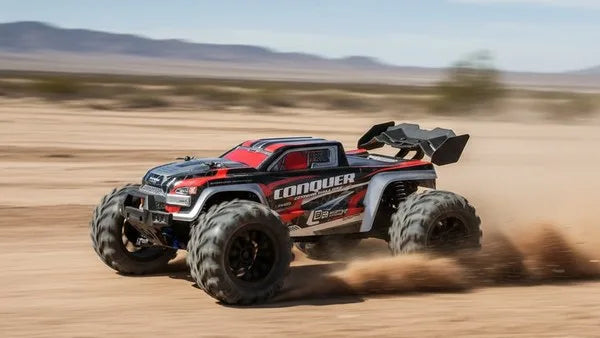 Truggy conquer rojo velocidad lateral