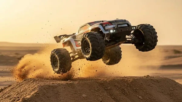 Truggy conquer salto atardecer desierto